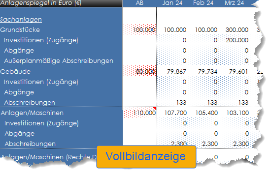 Muster einer professionellen Investitionsplanung